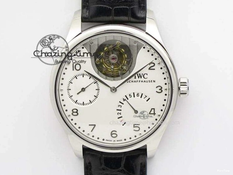 MIROTIME 0208 SportInspired Portuguese Real PR Real Annual Calendar IW503501 YLF 1:1 Best Edition White Dial On Leather Strap A 7241